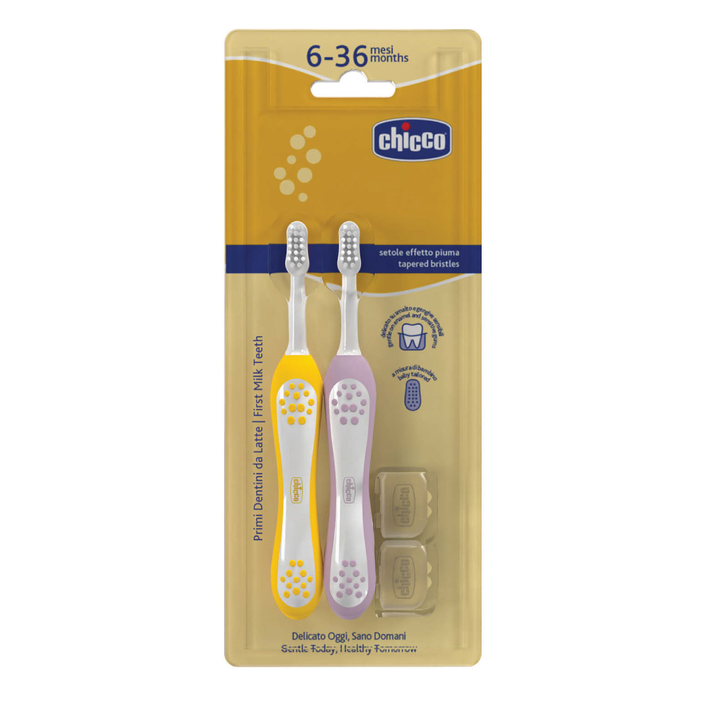 Bi-Pack First Teeth Toothbrush 6-36M