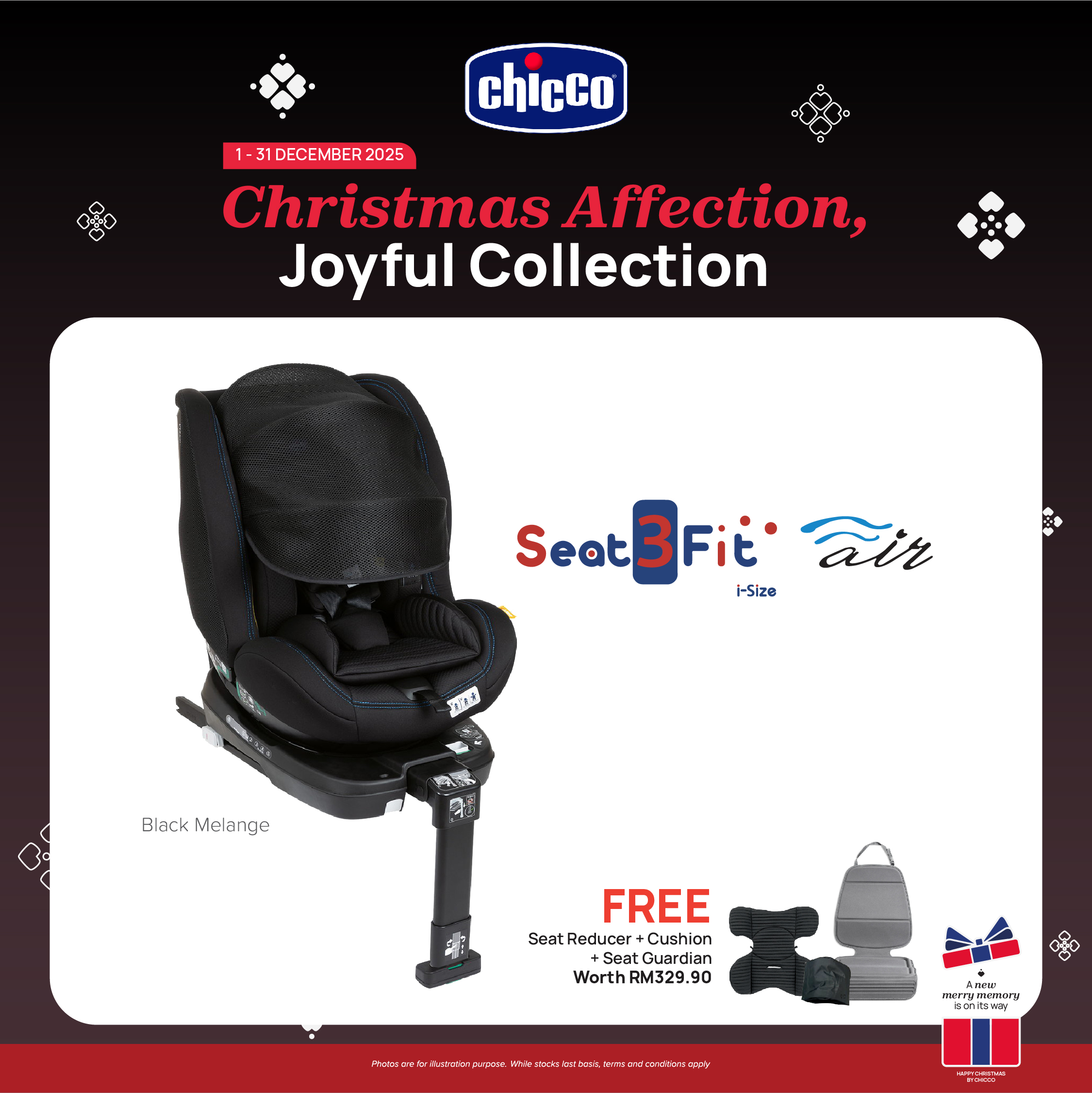 [Free Gift Worth RM329.90] Seat3Fit i-Size Air