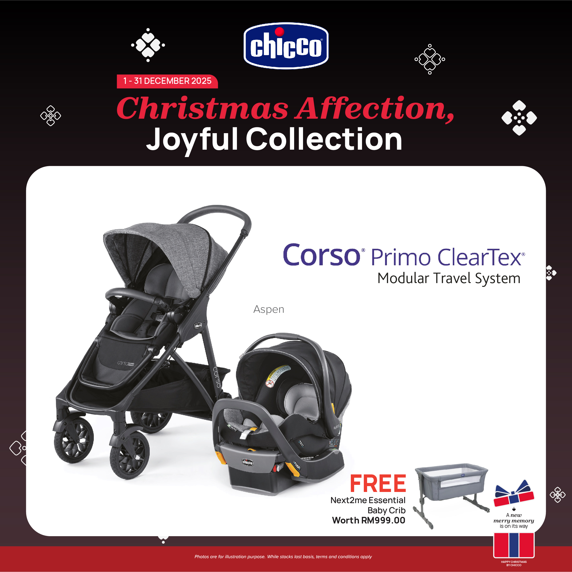 [Free Gift Worth RM999] Corso Primo Cleartex Travel System