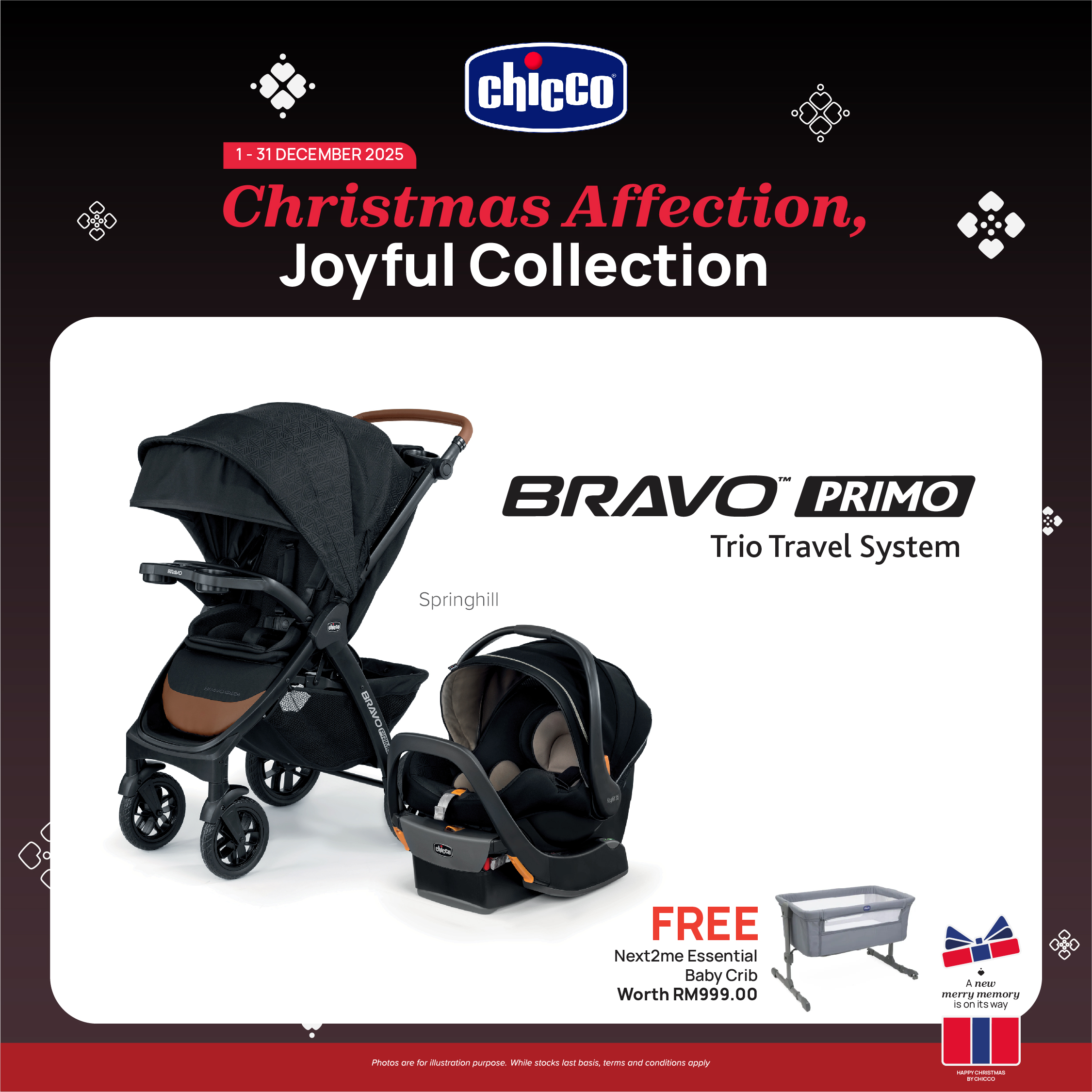 [Free Gift Worth RM999] Bravo Primo Trio Travel System