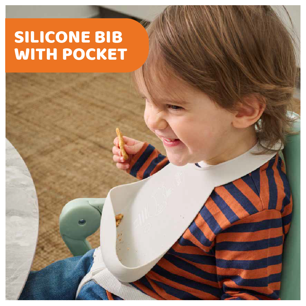 Easy Roll Silicone Bib With Crumble Catcher