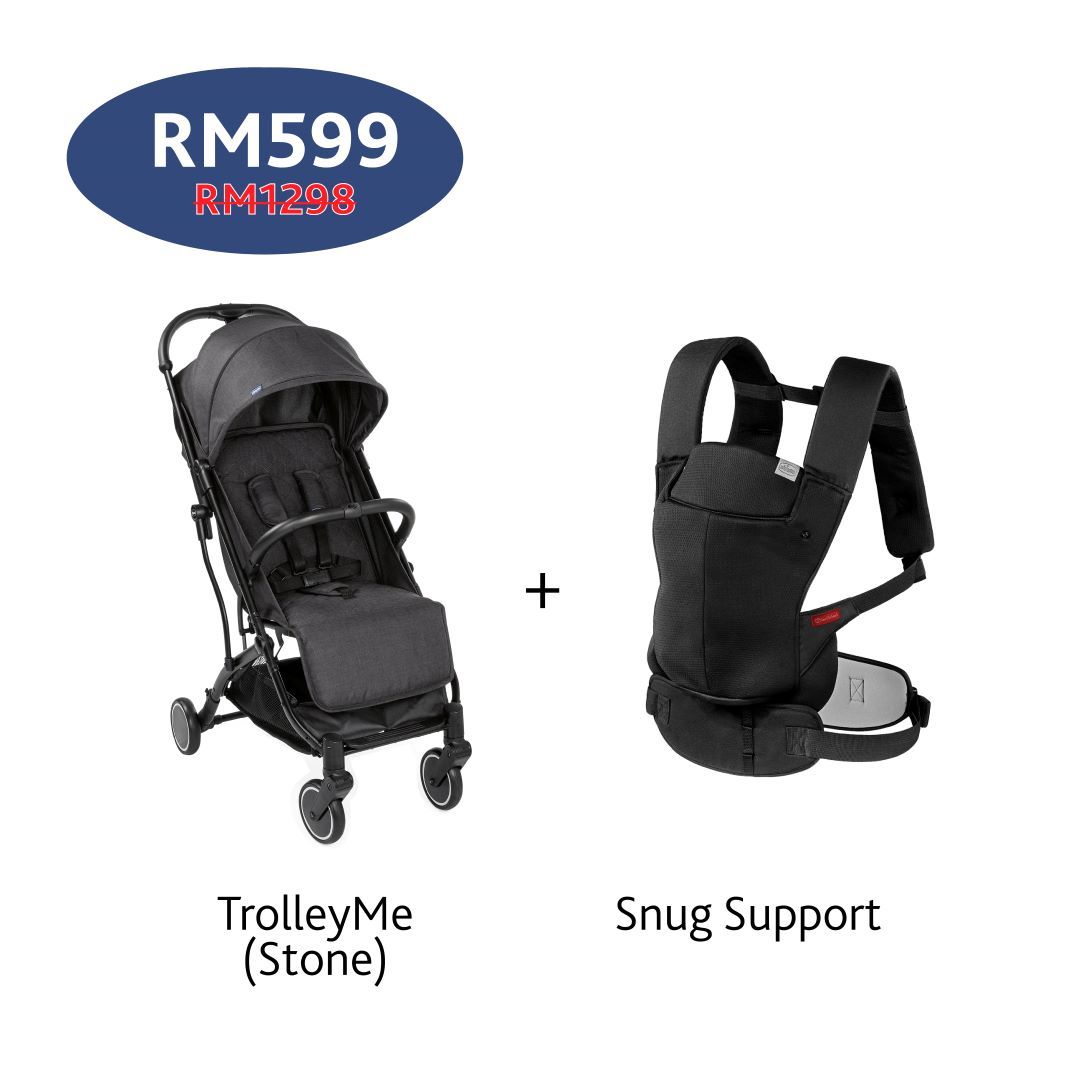 Trolleyme Stroller + Snug Support Baby Carrier 