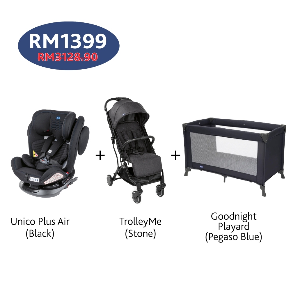 Unico Plus Air + Trolleyme + Goodnight Playard