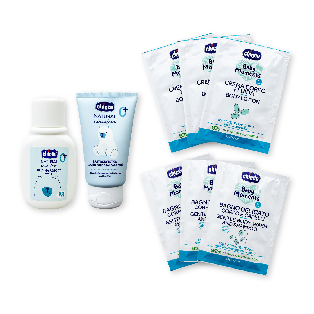 [NOT FOR SALE] BM Body Lotion & Bath Shampoo 7ml x3 unit + N. Sensation Body Lotion & Bath Shampoo