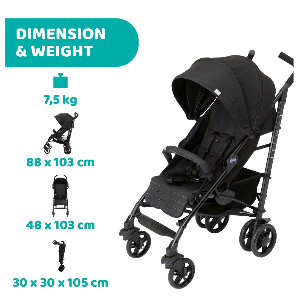 chicco liteway plus weight