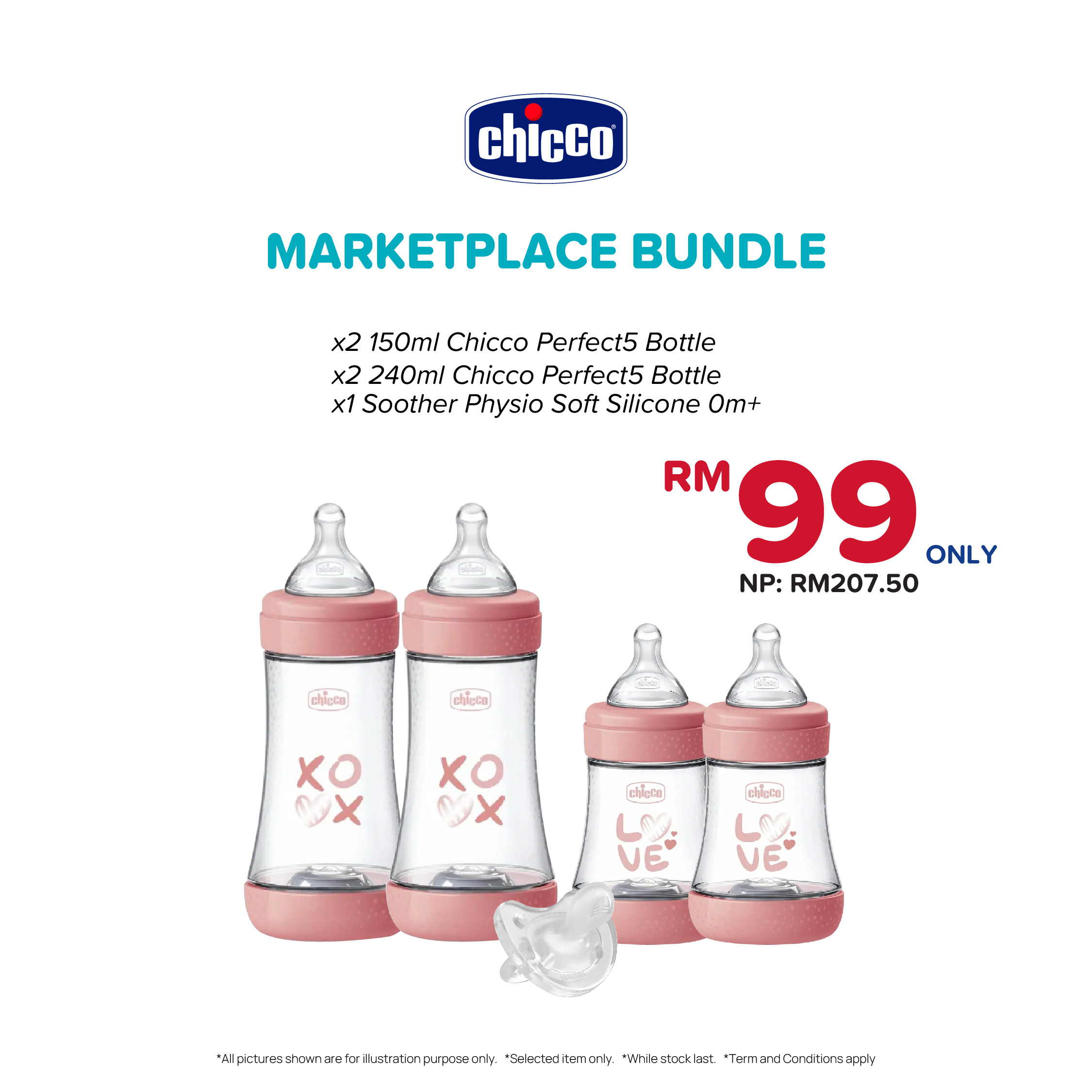 [Online Exclusive Bundle Set] Perfect5 PP Feeding  Bottle Value Set