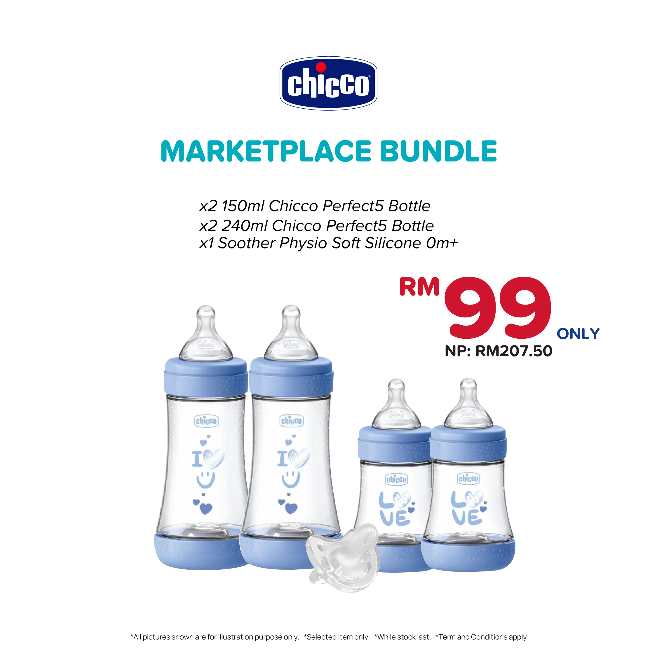 [Online Exclusive Bundle Set] Perfect5 PP Feeding  Bottle Value Set