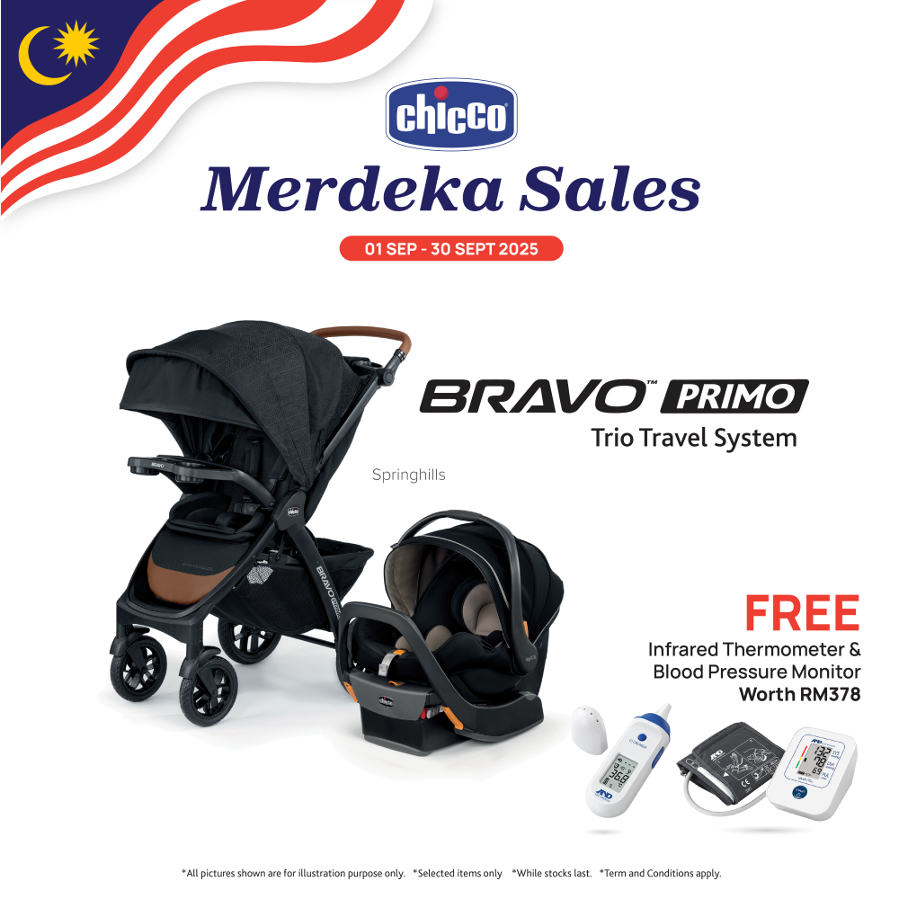 Old Chicco Stroller System Free Gift Worth RM378] Bravo Primo Trio