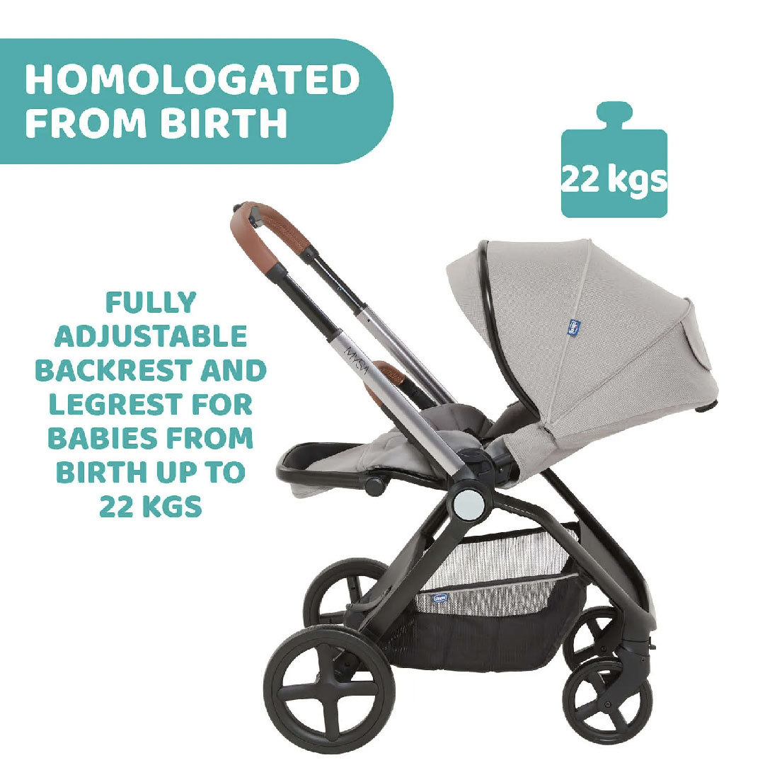 Next2me Forever Baby Crib + Mysa Stroller