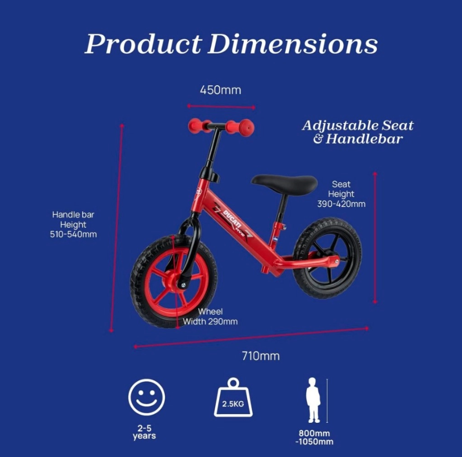 Ducati Red Balance Bike