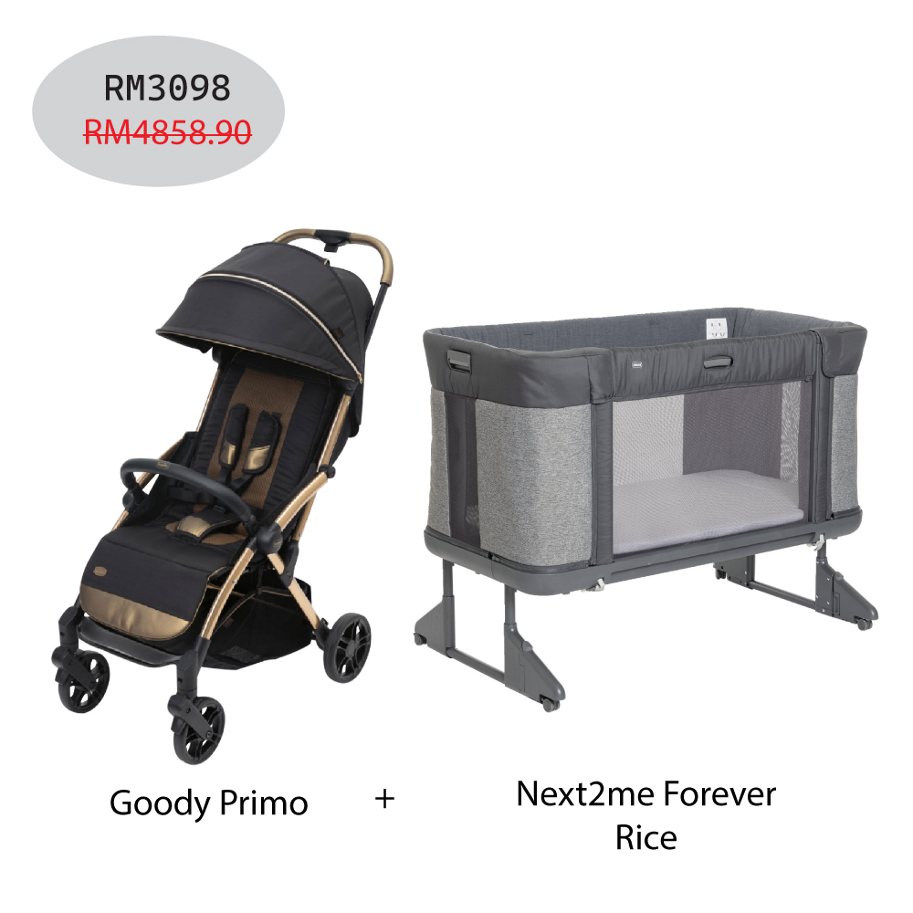 Next2me Forever Baby Crib + Goody Primo Stroller