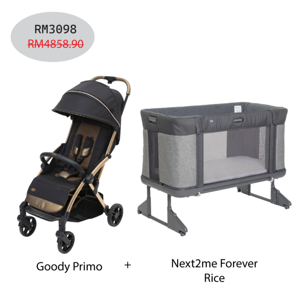 Next2me Forever Baby Crib + Goody Primo Stroller