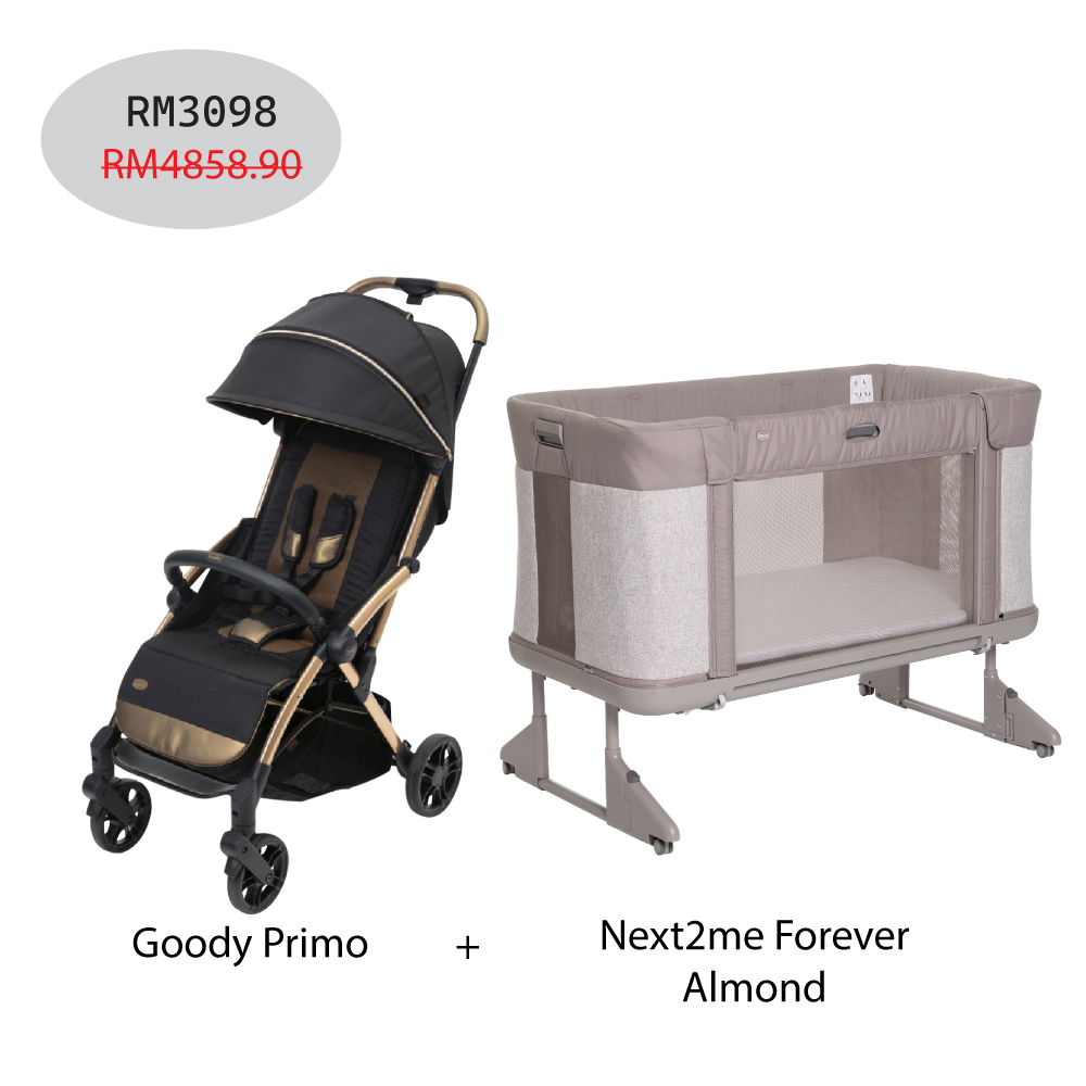 Next2me Forever Baby Crib + Goody Primo Stroller