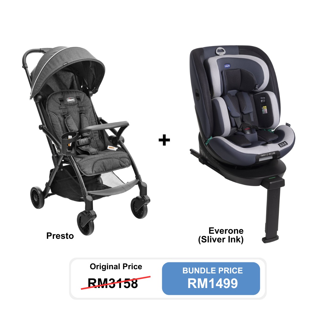 [Bundle Set] Chicco Everone Car Seat + Chicco Presto Stroller