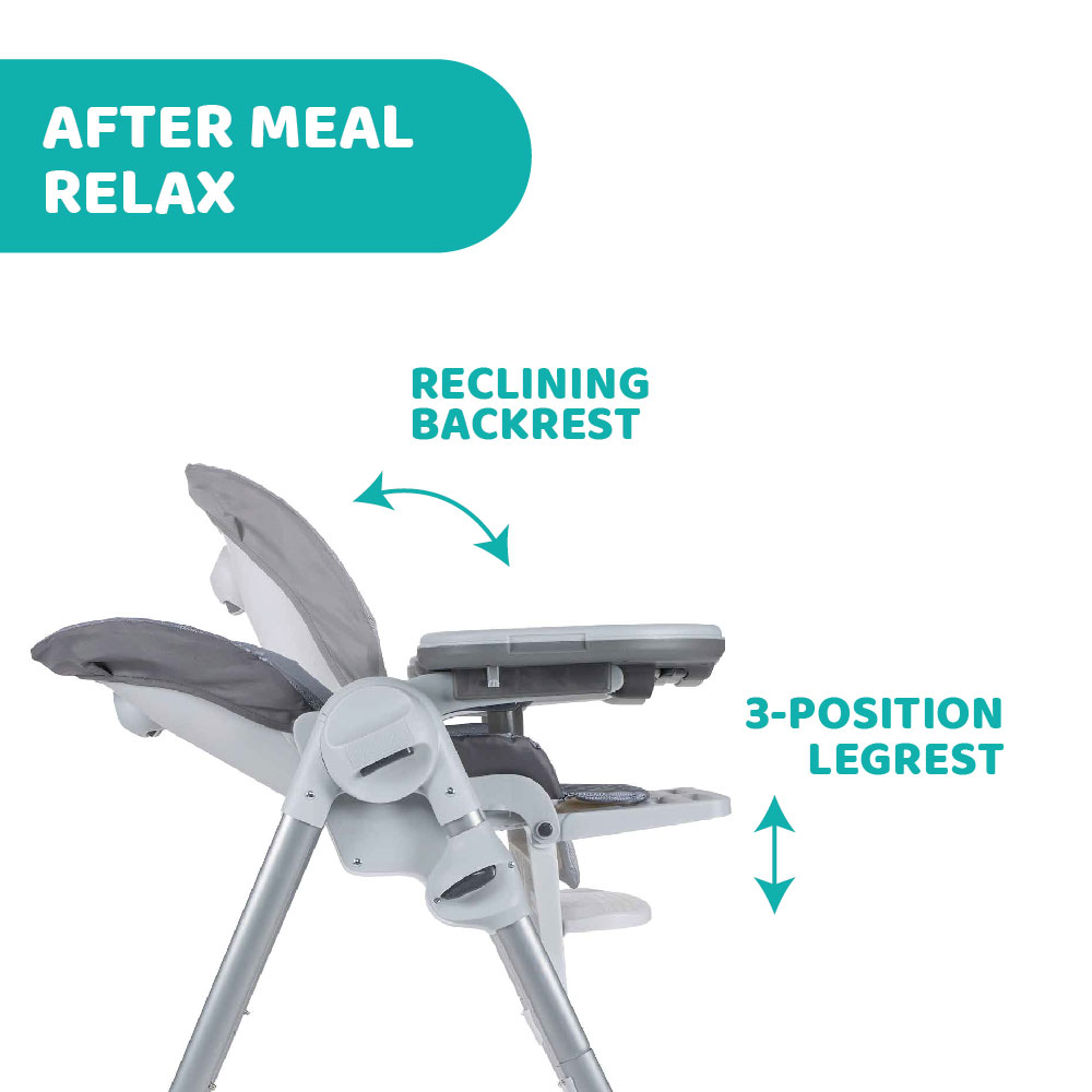 Polly Easy Highchair- Grey Melange