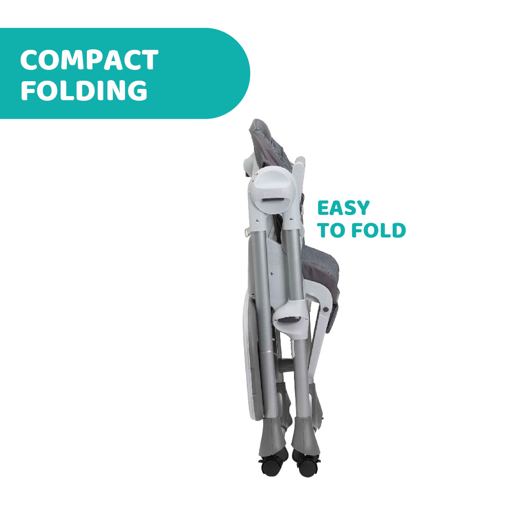 Polly Easy Highchair- Grey Melange