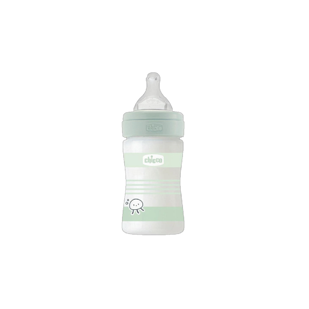 Well Being PP Glass Feeding Bottle 150ml -Green (Unisex)