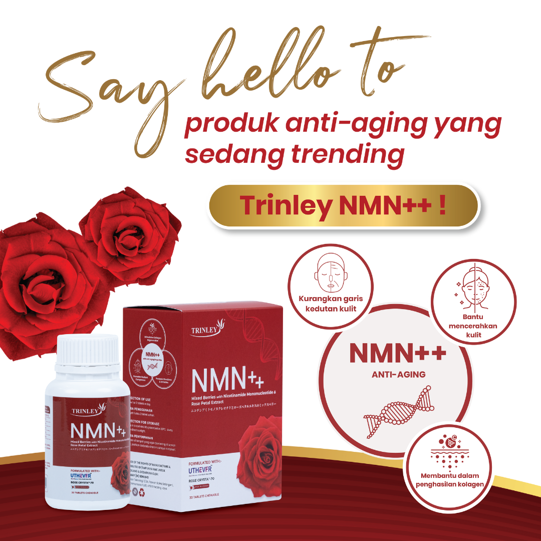 Trinley NMN++ Chewable Anti Aging Berry Flavoured Tablets 