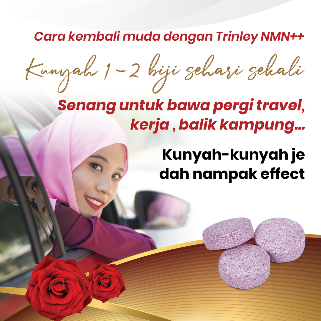 Trinley NMN++ Chewable Anti Aging Berry Flavoured Tablets 