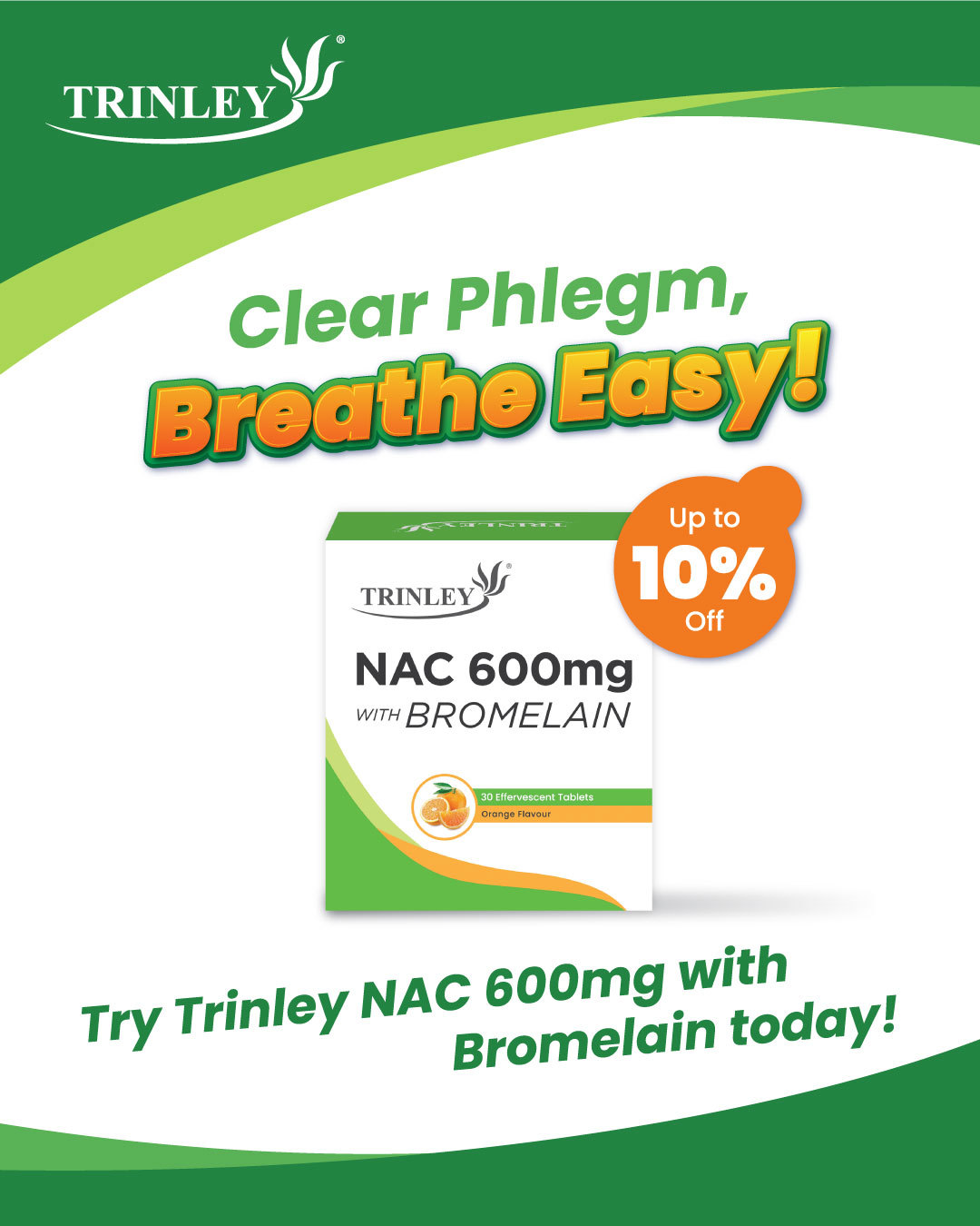 Trinley NAC 600mg WITH BROMELAIN