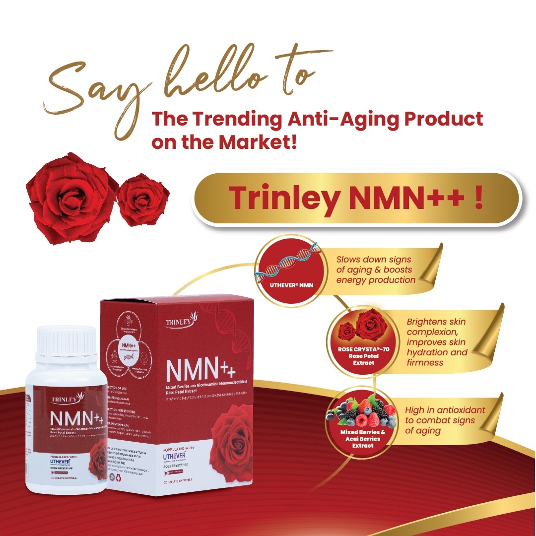 Trinley NMN++ Chewable Anti Aging Berry Flavoured Tablets 