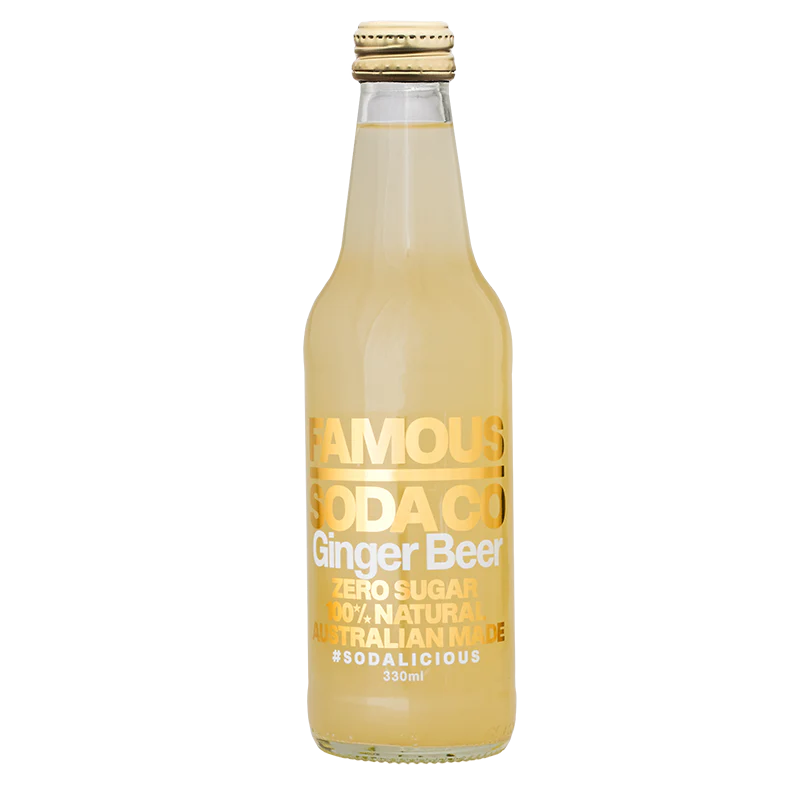 Famous Soda Co Ginger Beer - 12 x 330ml Bottles