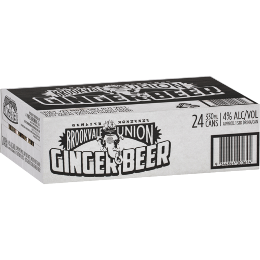 Brookvale Union Ginger Beer 330mL Cans 24 Pack