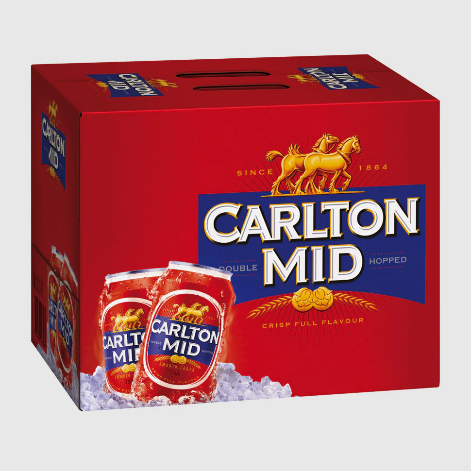 Carlton Mid 375mL Cans 30 Pack