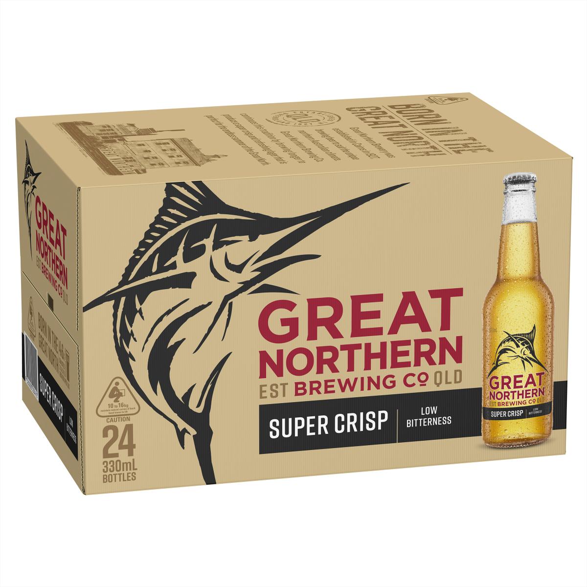 Great Northern Super Crisp Lager 330mL Stubbies - 48 Pack