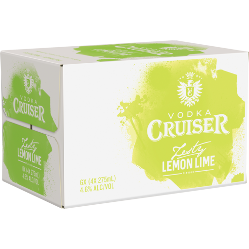 Vodka Cruiser Zesty Lemon Lime 275mL 24 Pack