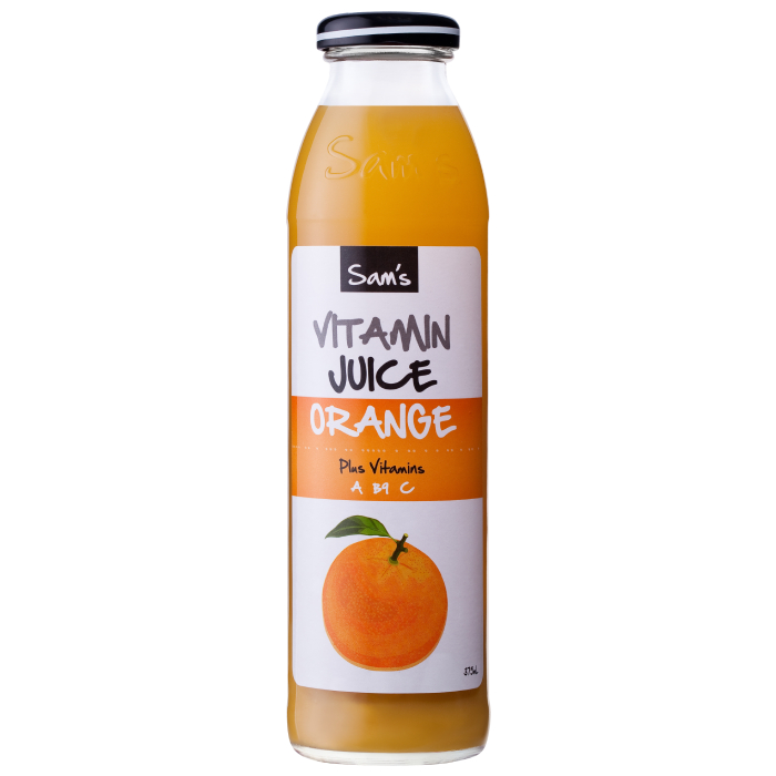 Sam's Orange Vitamin Fruit Juice 375mL (Case of 12)