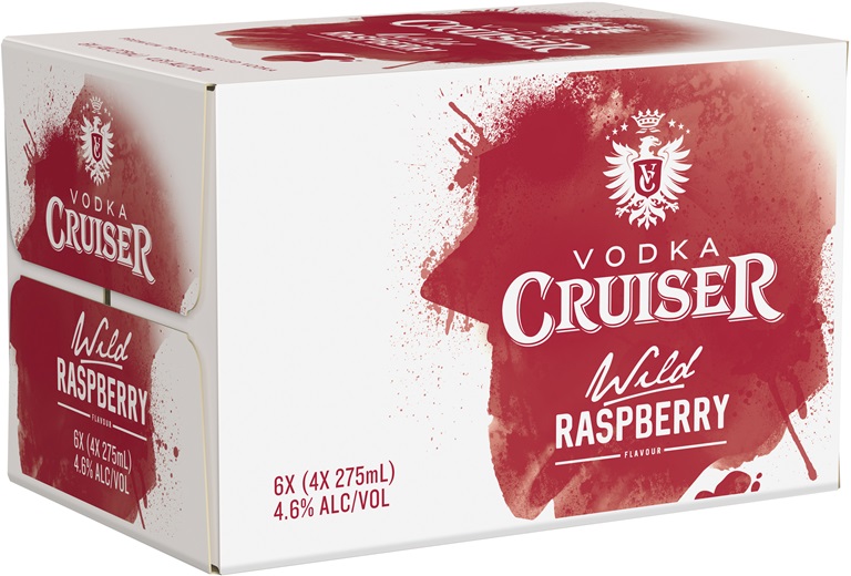 Vodka Cruiser Wild Raspberry 275mL 24 Pack