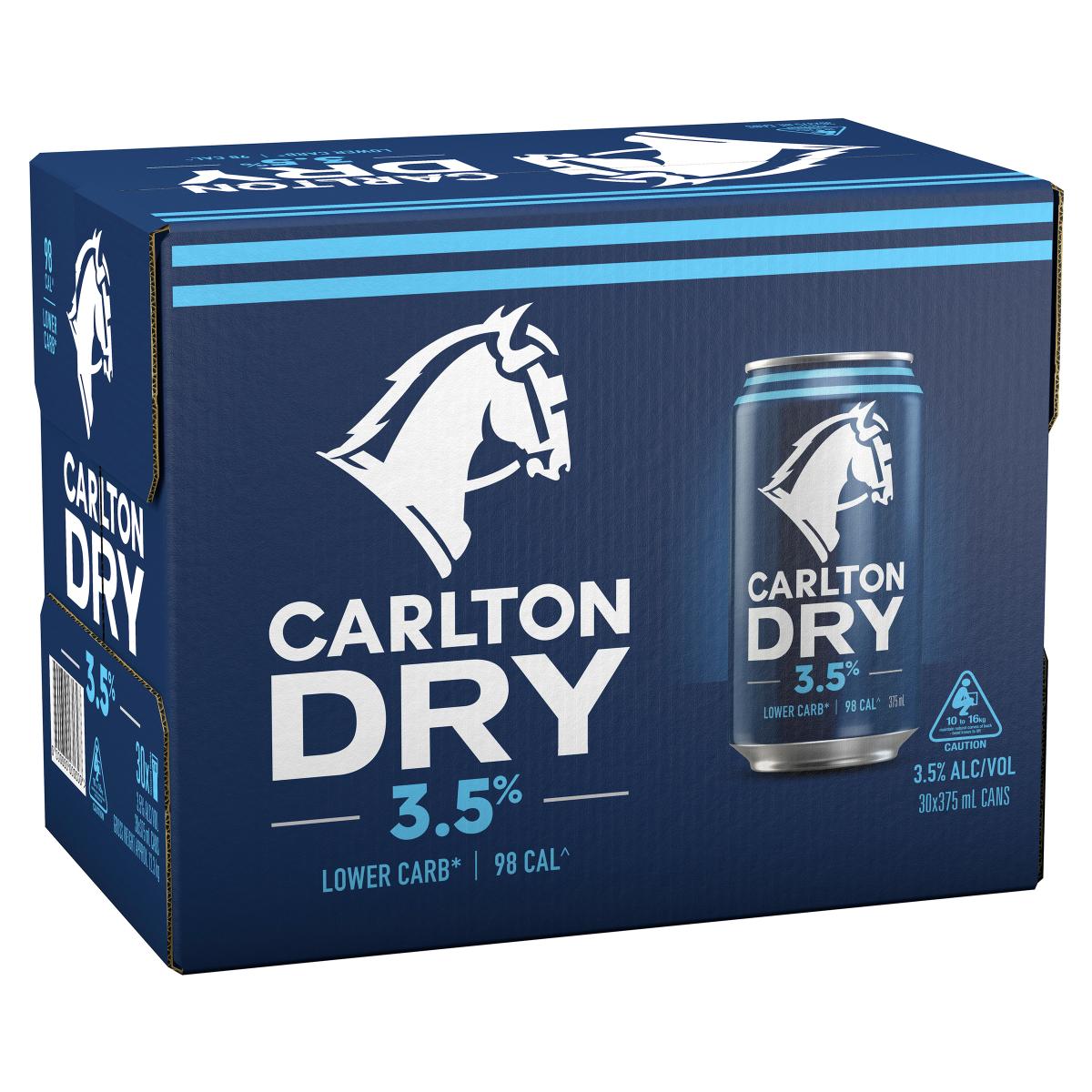 Carlton Dry Mid 375mL 30 Block Cans