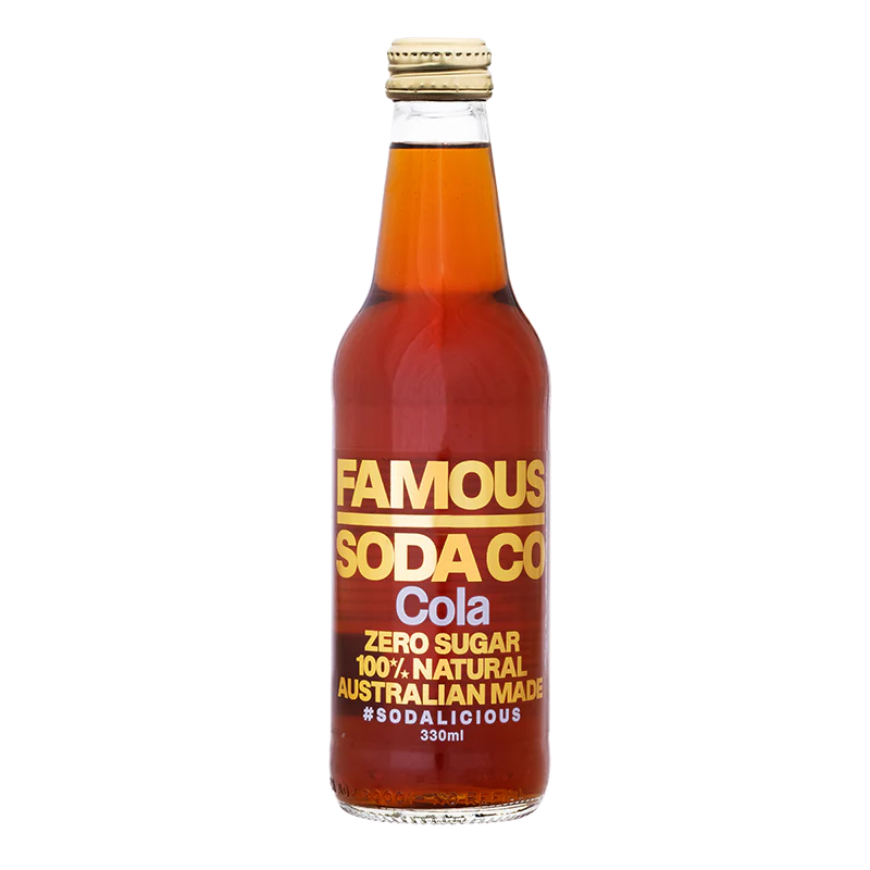 Famous Soda Co Cola - 12 x 330ml Bottles