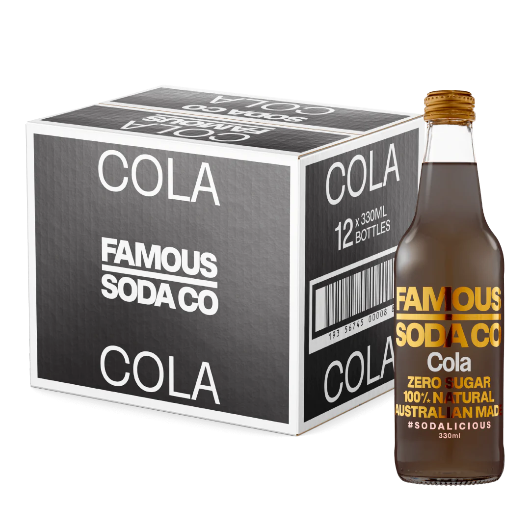 Famous Soda Co Cola - 12 x 330ml Bottles