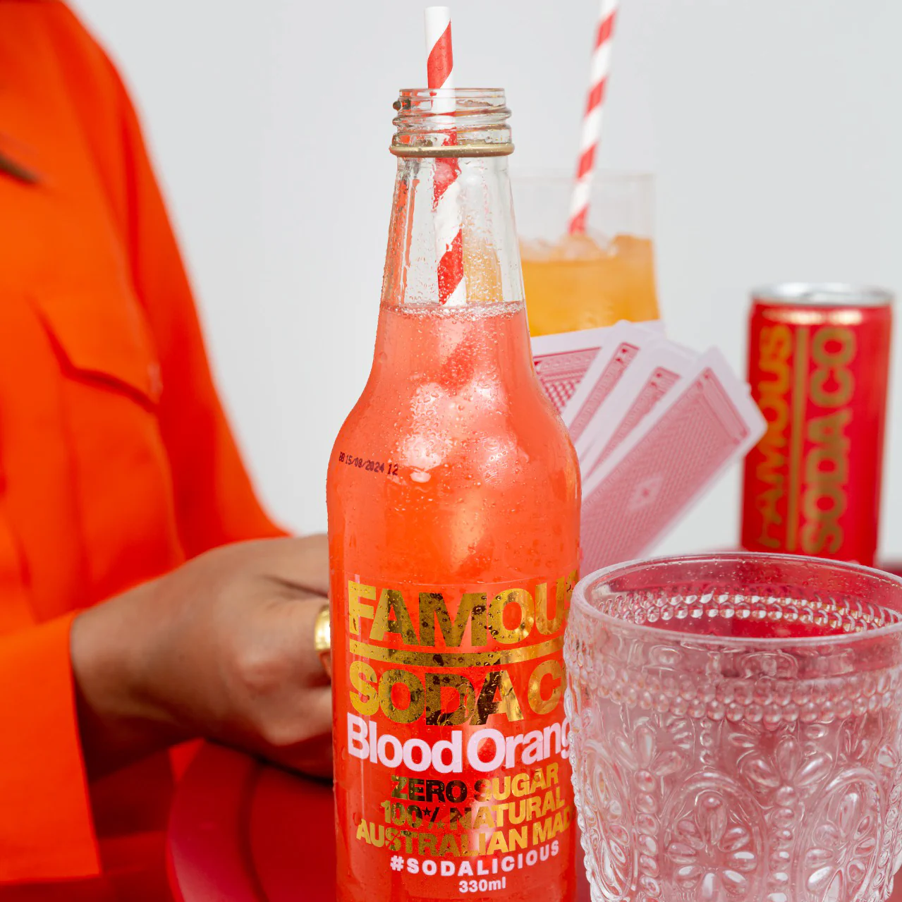 Famous Soda Co Blood Orange - 12 x 330ml Bottles