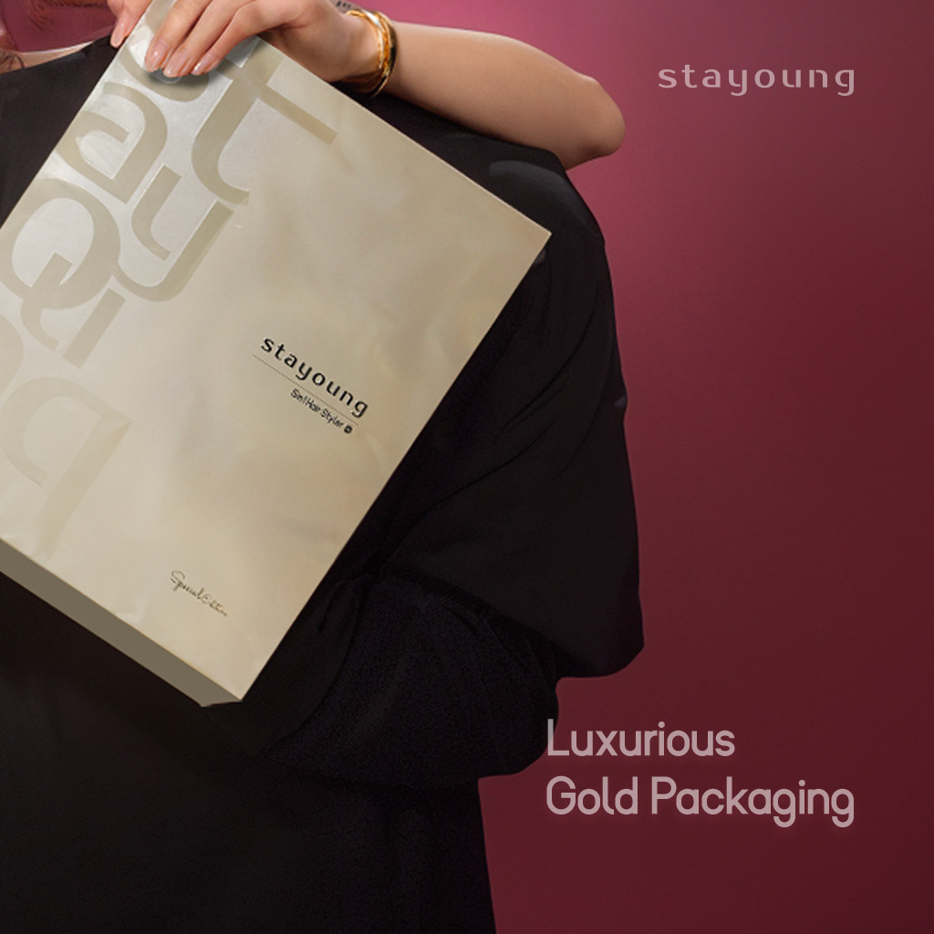 【Pink Edition】STAYOUNG 5 in 1 Hair Styler Pro, Golden Pink Special Edition, 5 IN 1 Multifunctional Hair Dryer Styling Tool, Detachable 5-in-1 Multi-Head Hot Air Comb, The Negative Ion Automatic Suction Hair Curl