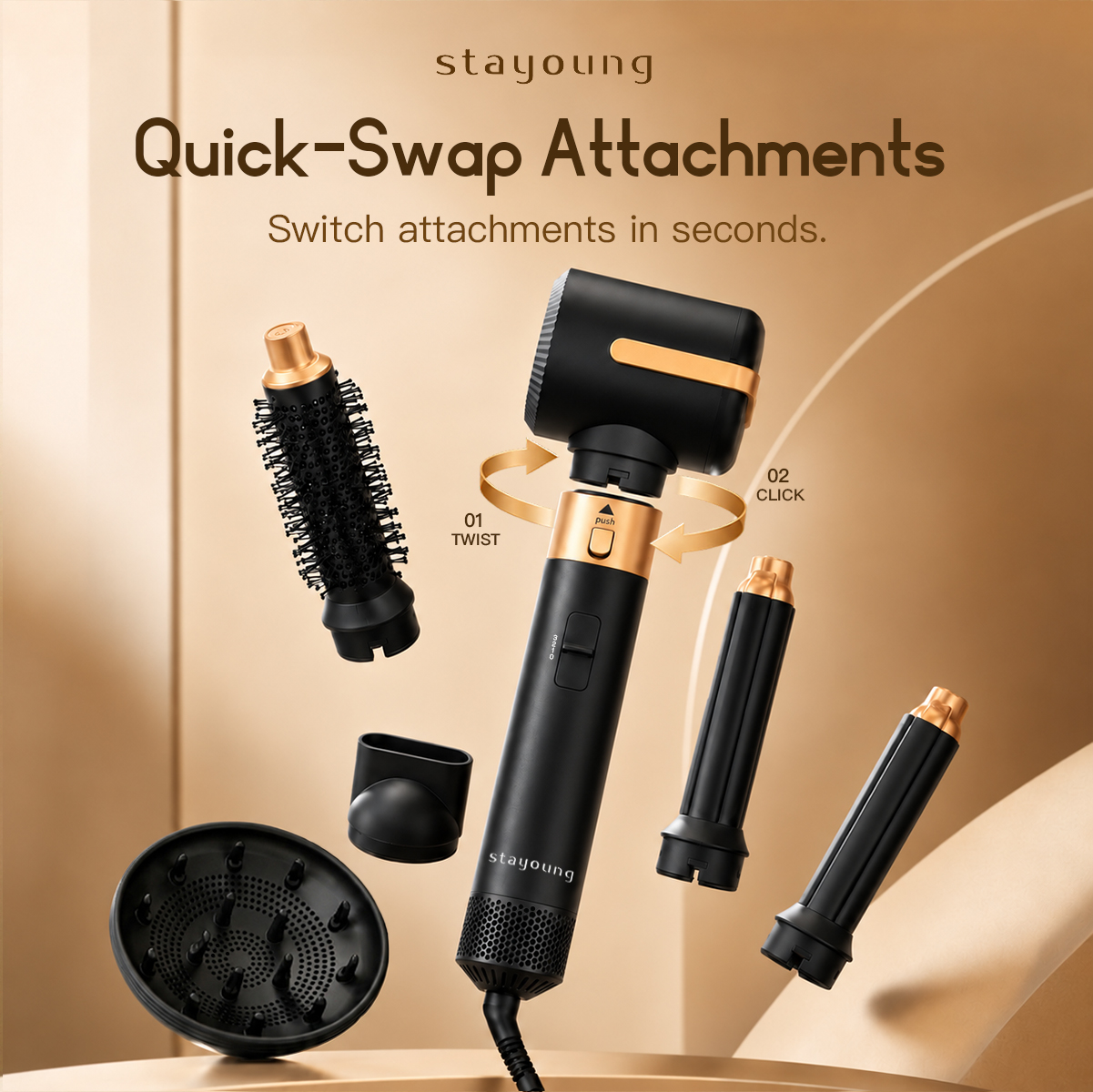 【7in1 pro】STAYOUNG  7in1 Hair Styler Pro