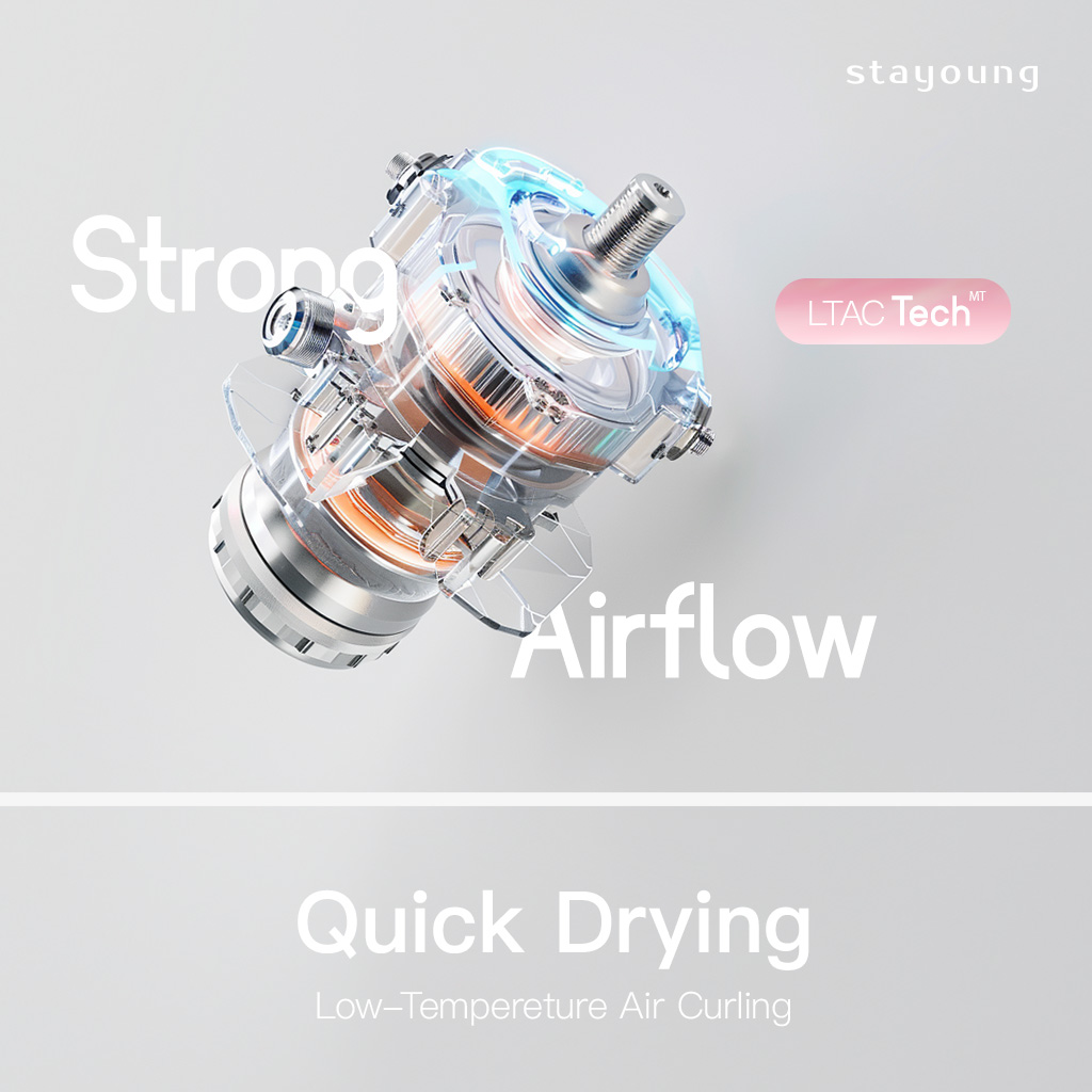 【Pink Edition】STAYOUNG 5 in 1 Hair Styler Pro, Golden Pink Special Edition, 5 IN 1 Multifunctional Hair Dryer Styling Tool, Detachable 5-in-1 Multi-Head Hot Air Comb, The Negative Ion Automatic Suction Hair Curl