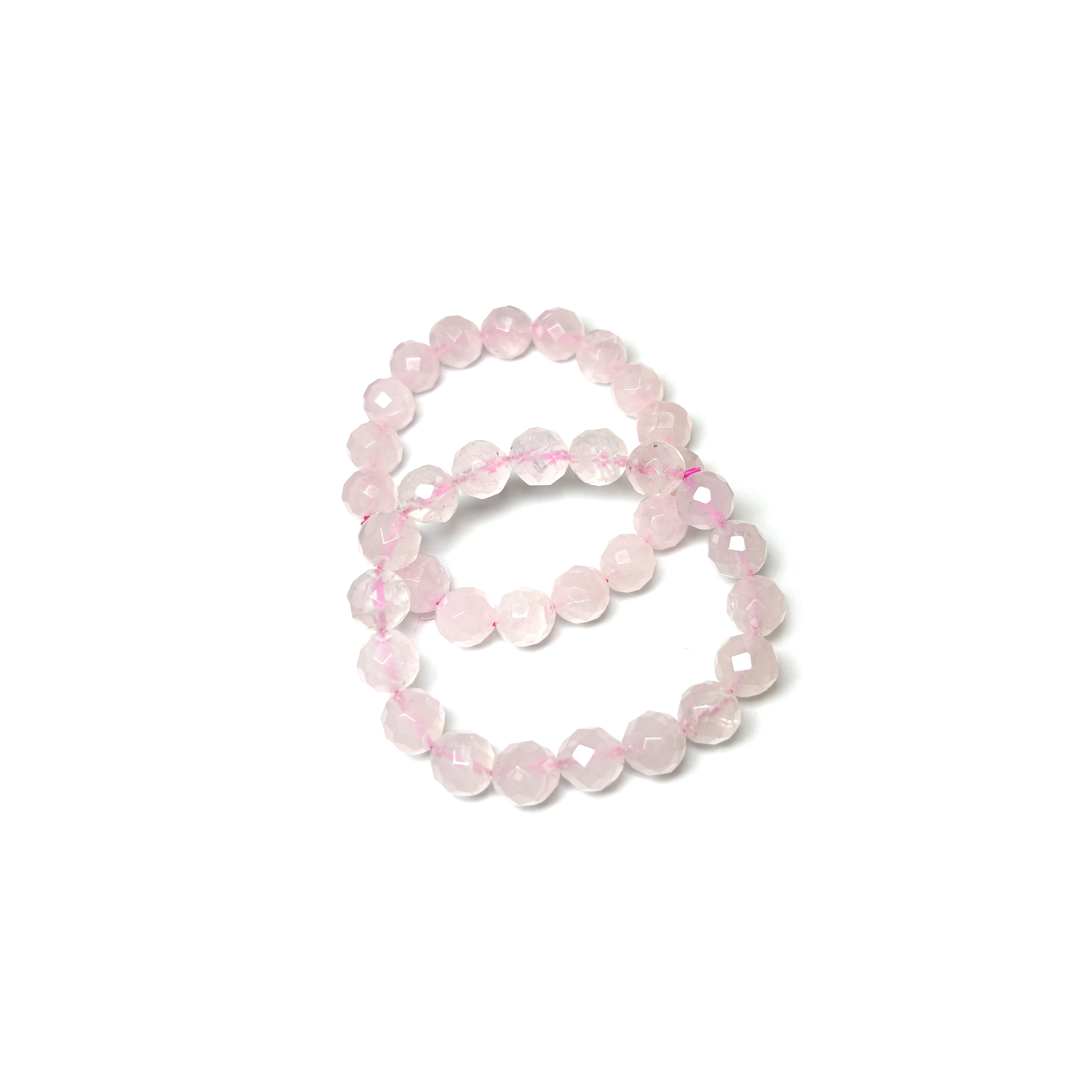 Faceted Rose Quartz Bracelet (10mm, 11mm)