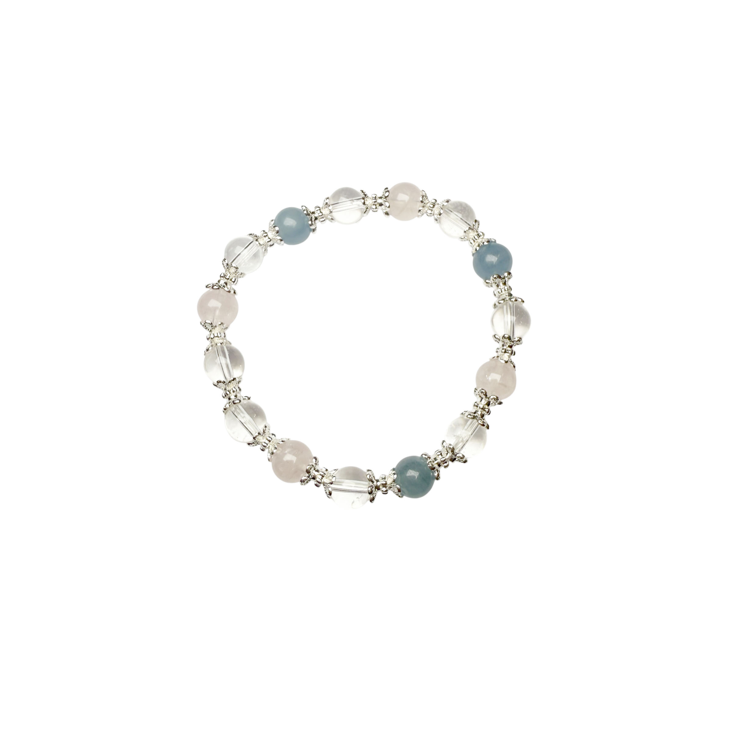 Bespoke Bracelet - Aquamarine, Rose Quartz, Clear Quartz