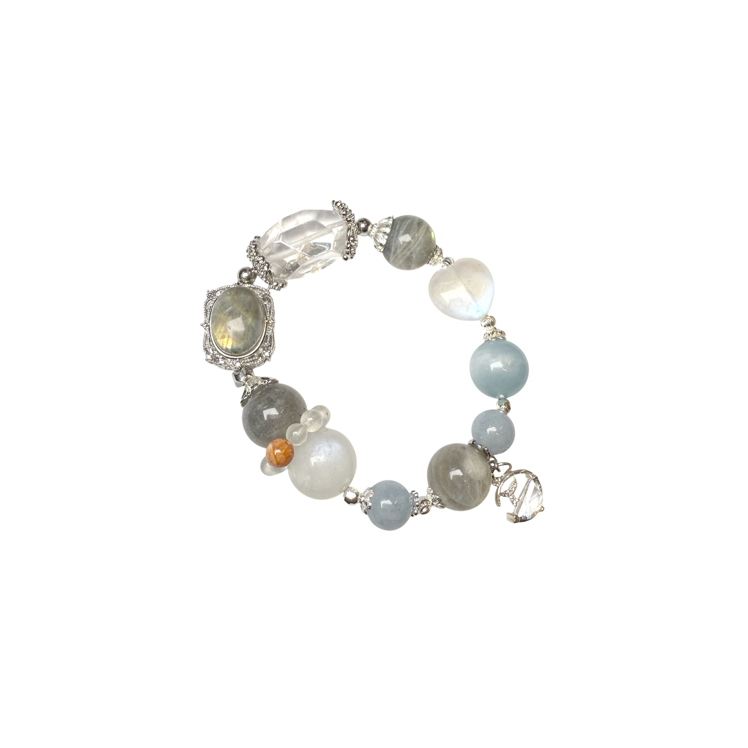 Bespoke Bracelet - Moonstone, Labradorite, Clear Quartz, Aquamarine