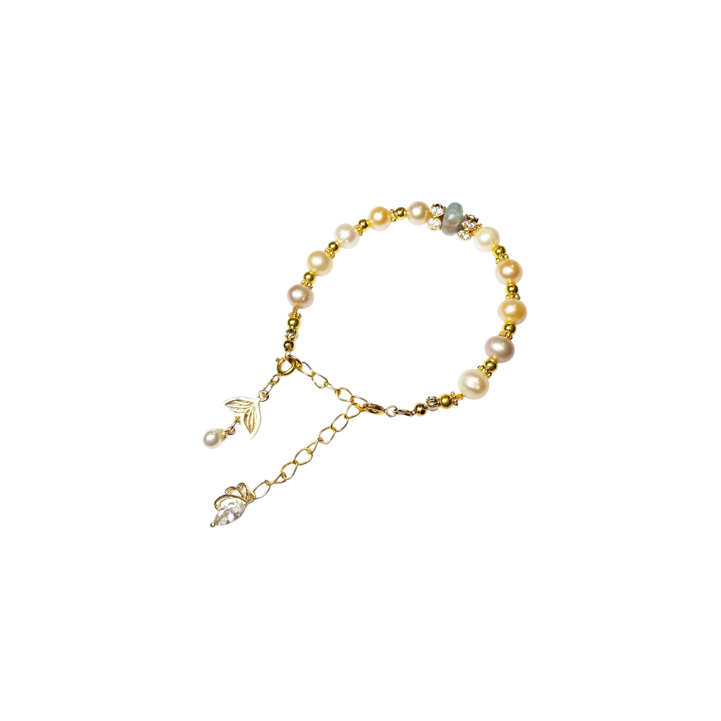 Bespoke Bracelet - Pearl, Aquamarine