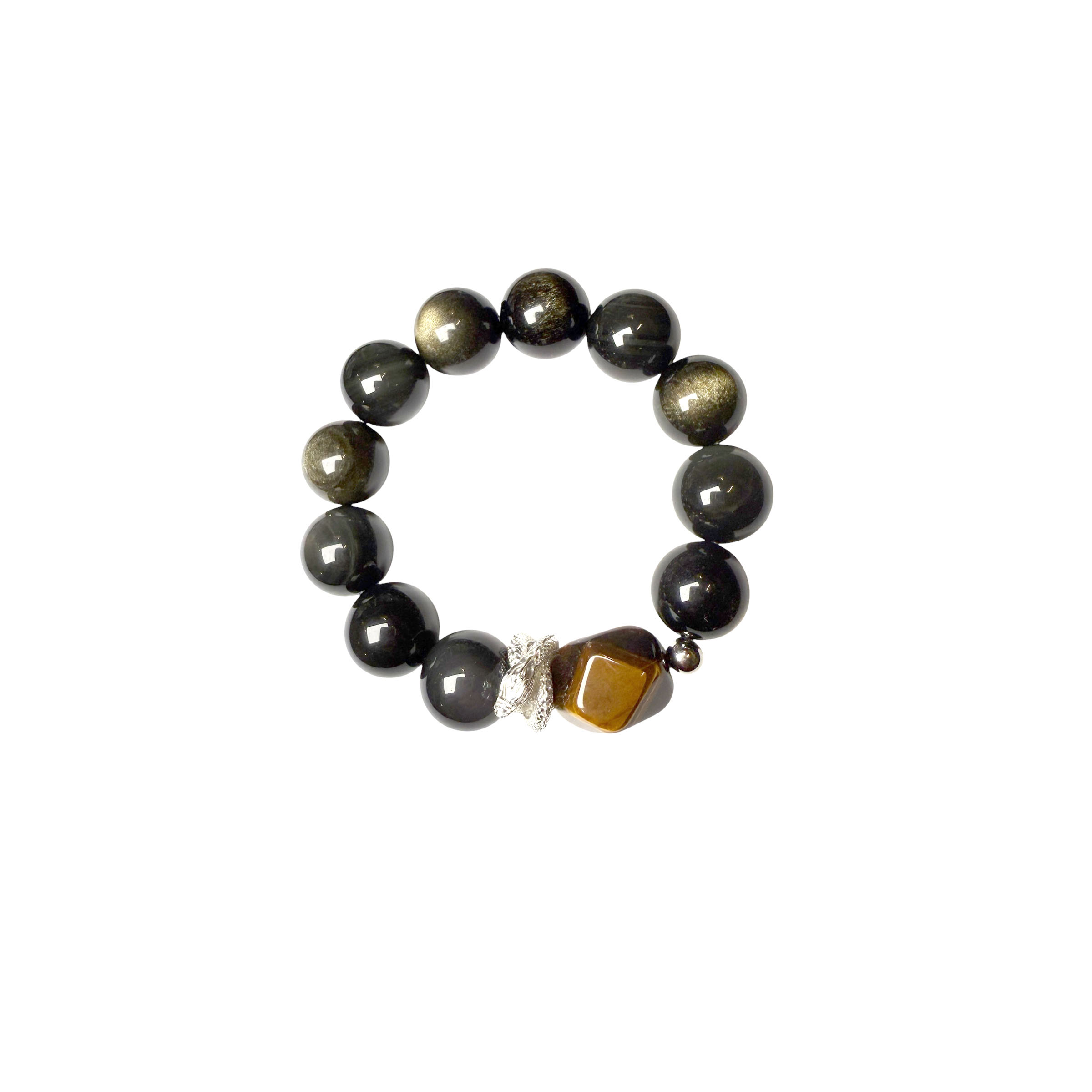 Bespoke Bracelet - Golden Obsidian, Rainbow Obsidian, Tiger Eye