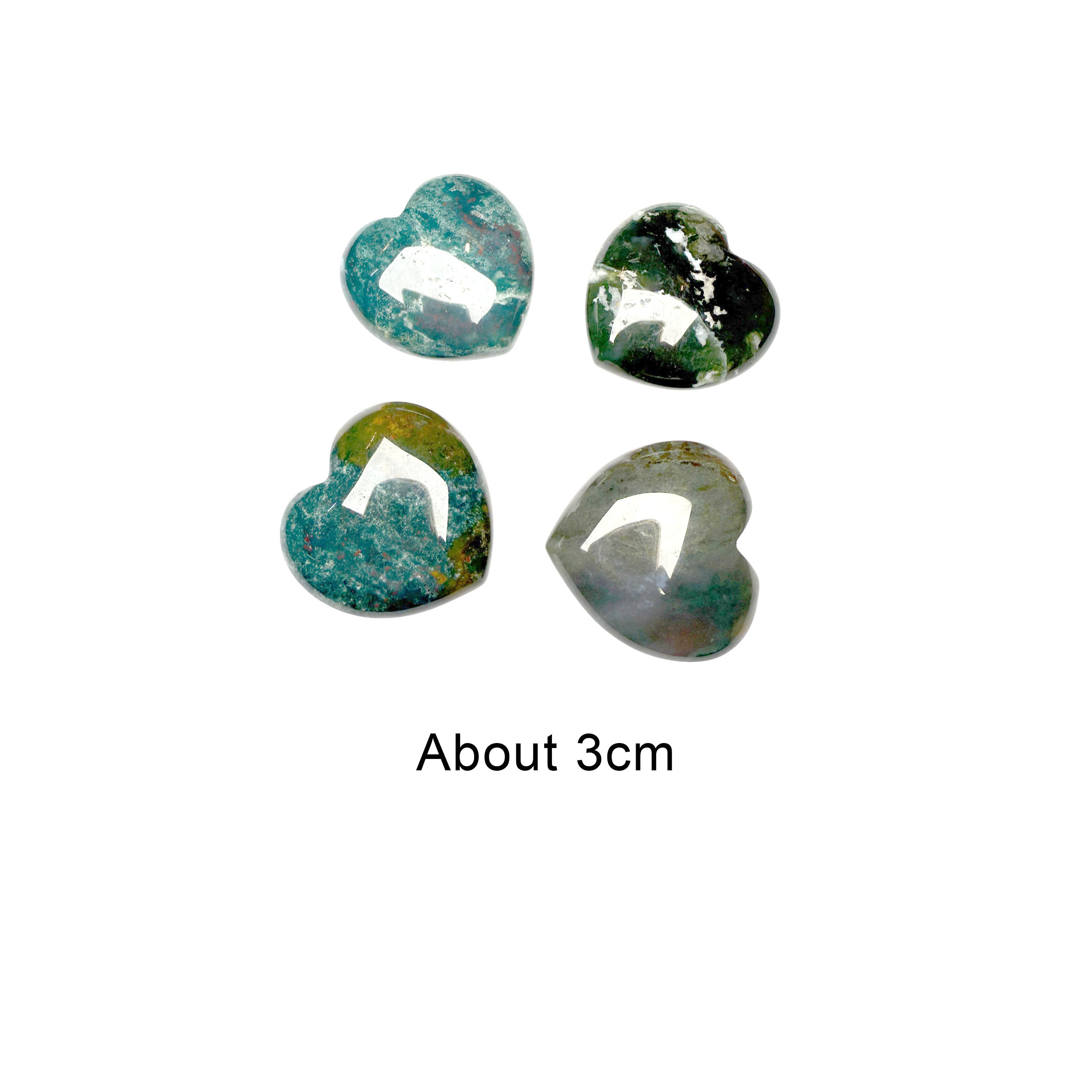 Indian Agate (Moss Agate) - Heart