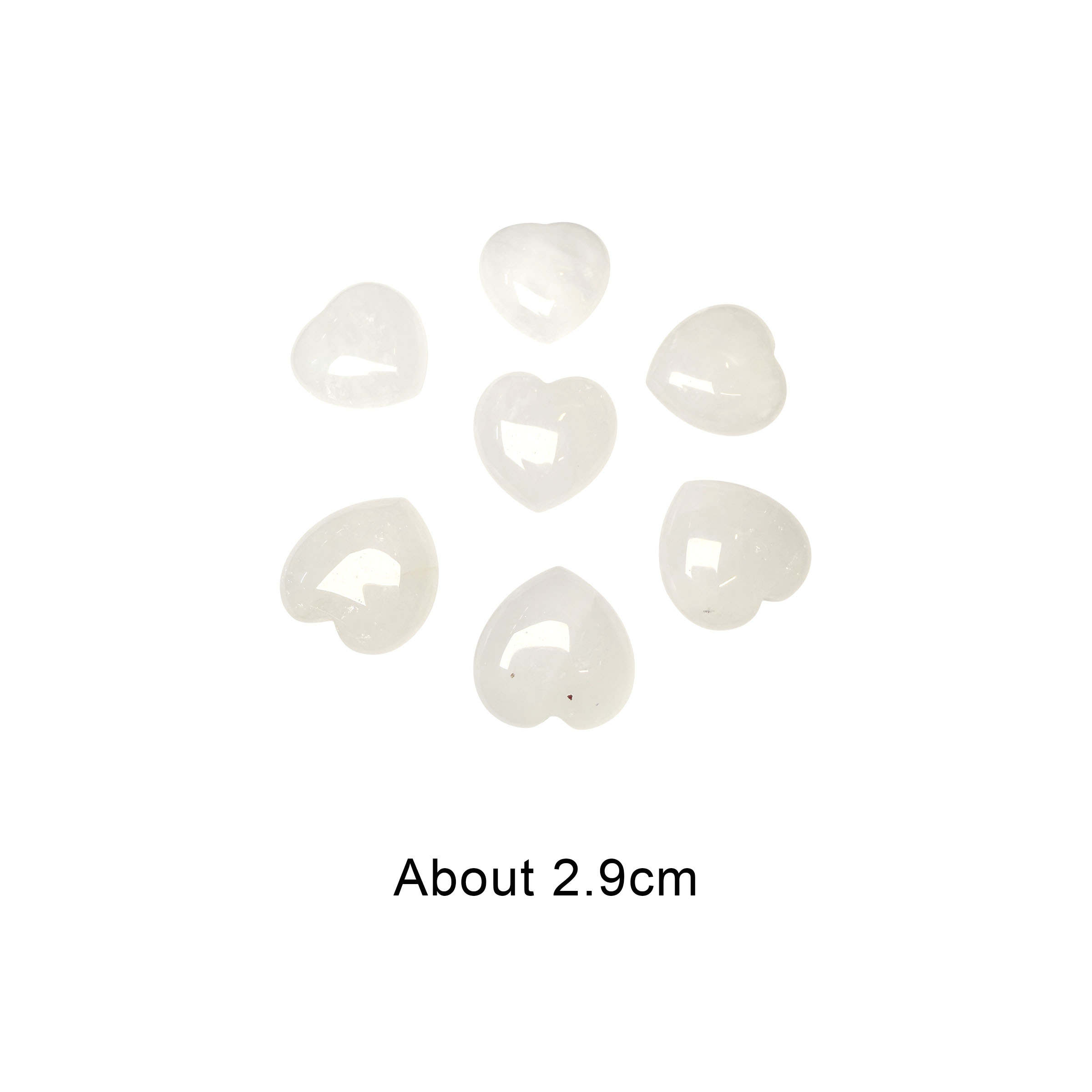Clear Quartz Heart - Milky, Clear