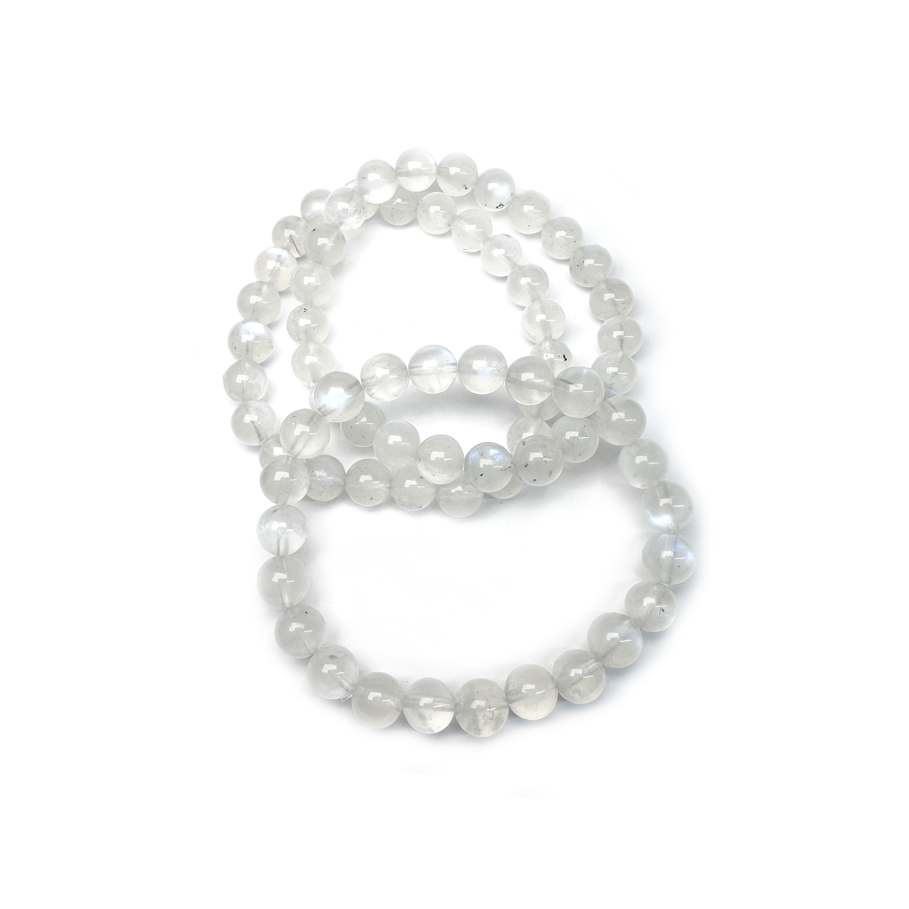 Blue Moonstone Bracelet  - 4mm, 5mm, 8mm, 10mm