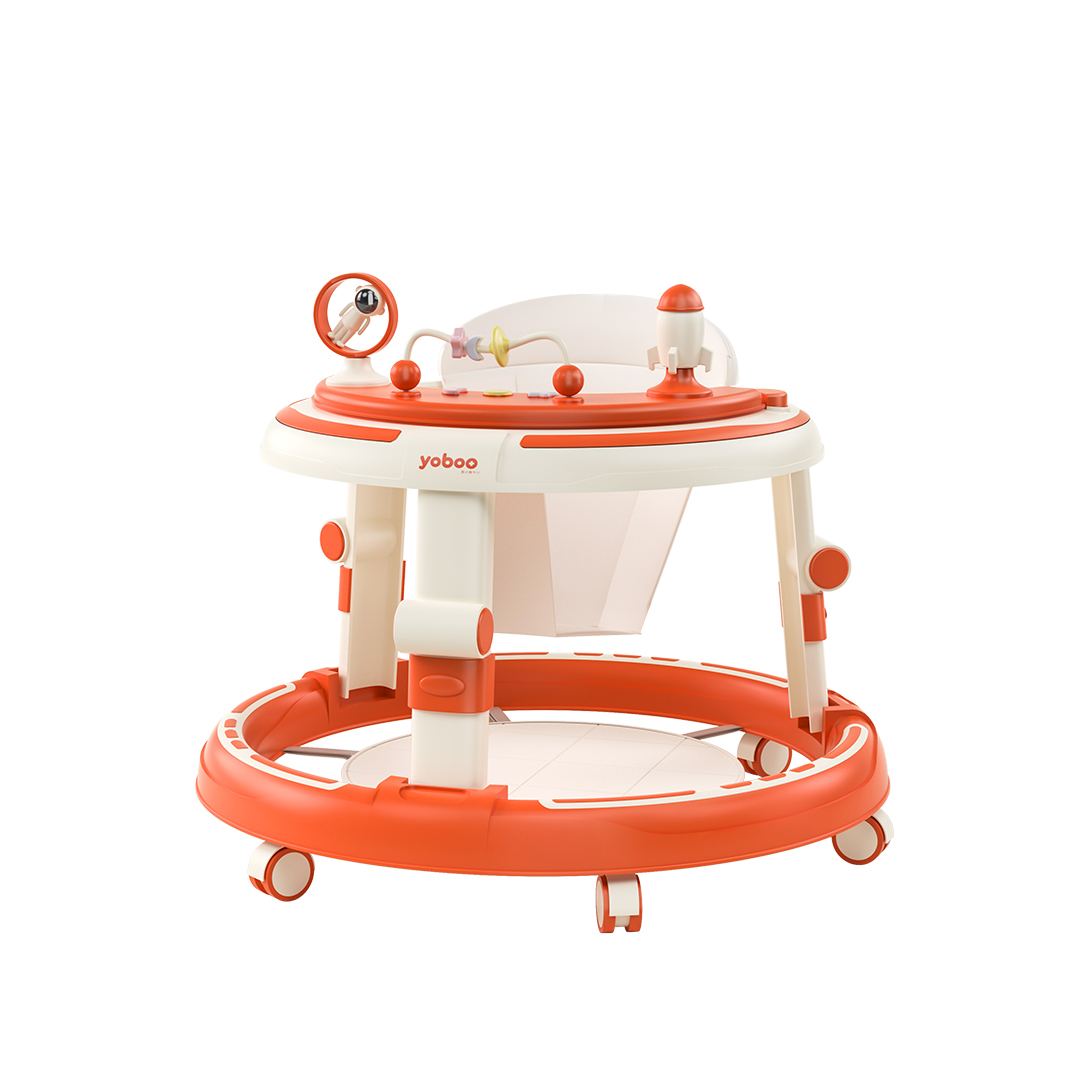 Yoboo Adjustable Baby Walker | 3 Modes | Foldable | 4 Level Adjustments | Stable Structure