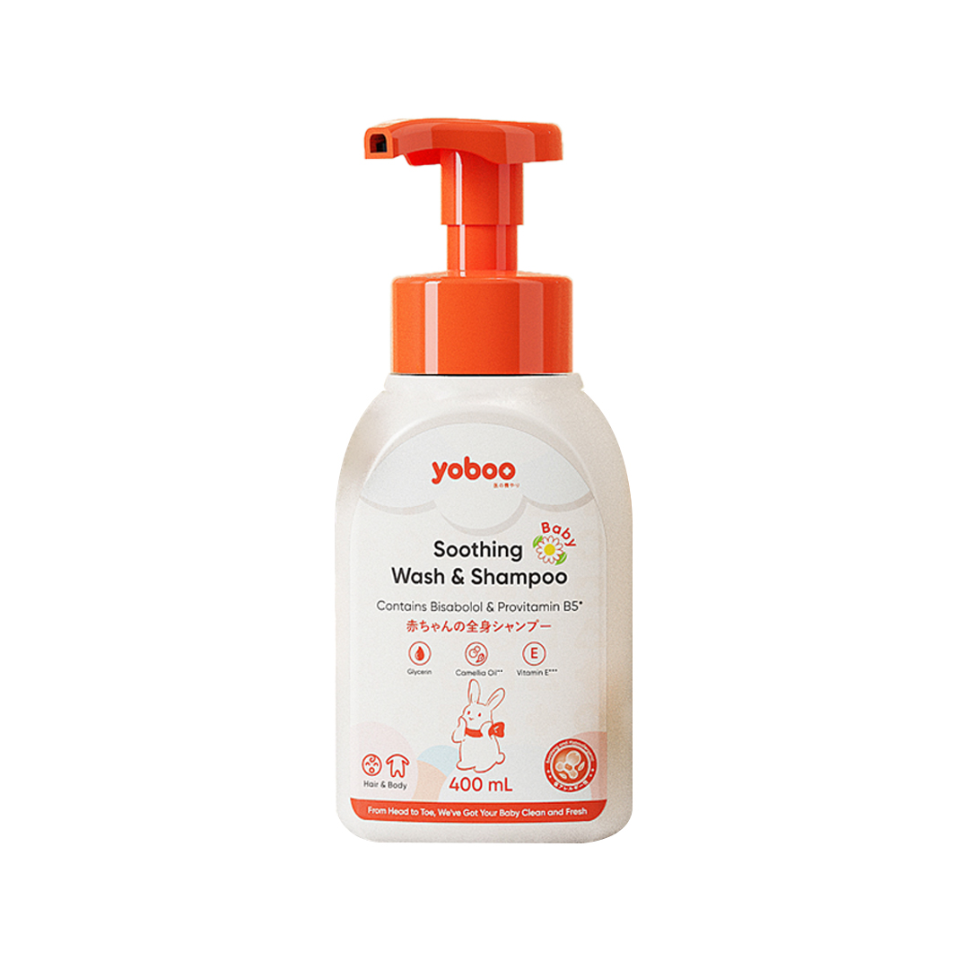 [NEW] Yoboo Baby Soothing Wash & Shampoo 400 ML | For 0 to 3 Years Old | 2 in 1 | Alcohol Free