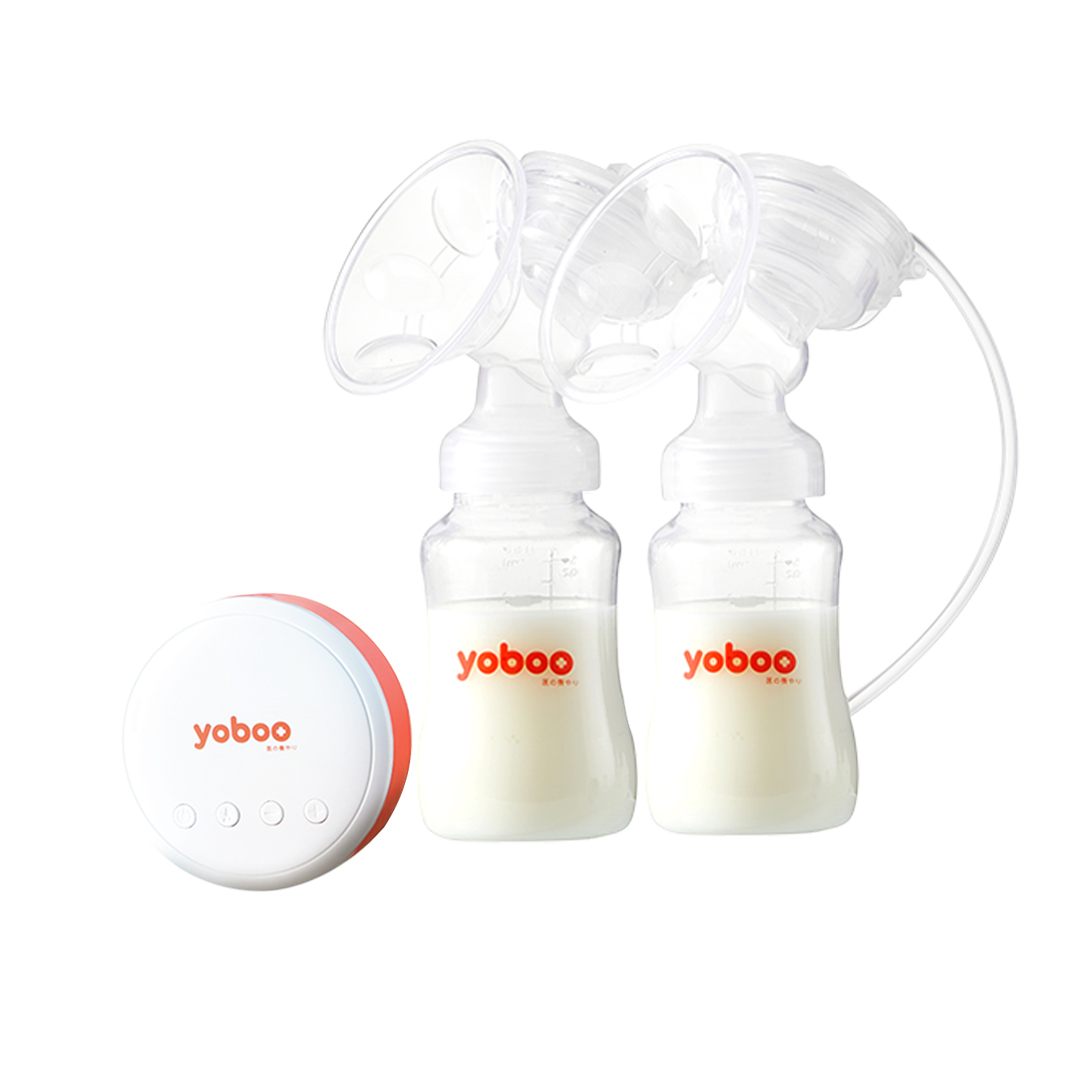 Yoboo Double Electric Breast Pump-Light One-step breastfeeding Painless Pumping 300ML Baby Bottle